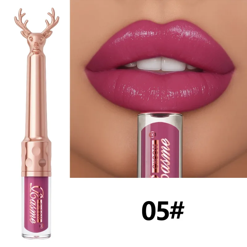Moisturizing Cream Lip Gloss Efterår/Vinter Fugtgivende flydende læbestift Langtidsholdbar Ikke-fedtet læbemakeup Julebrun — image 8
