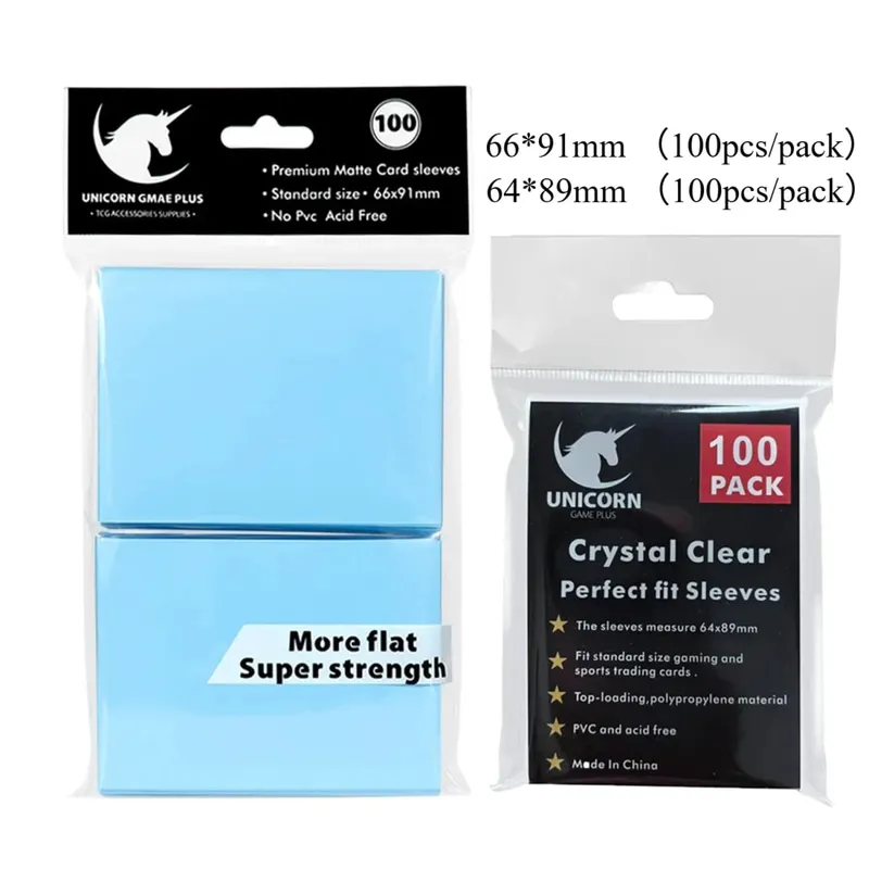 200PCS pouzdra na karty Sběratelské karty Dvouvrstvé matné pouzdro na karty standardní velikosti pro Pokémon MTG Baseball Sportovní karetní stolní hru — image 12