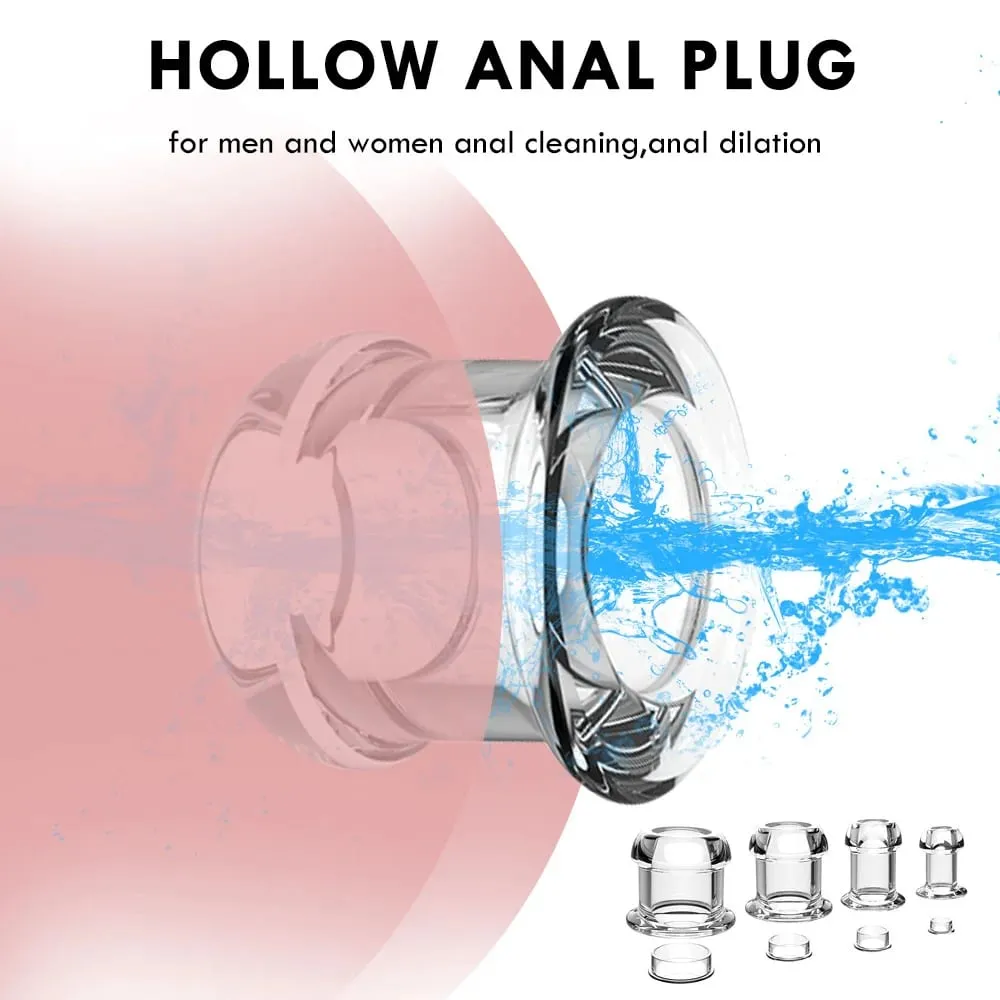 스토퍼가있는 중공 아날 플러그 질 항문 확장기 검경 확장기 Buttplug 전립선 마사지 섹스 토이 여성 남성 게이 — image 4