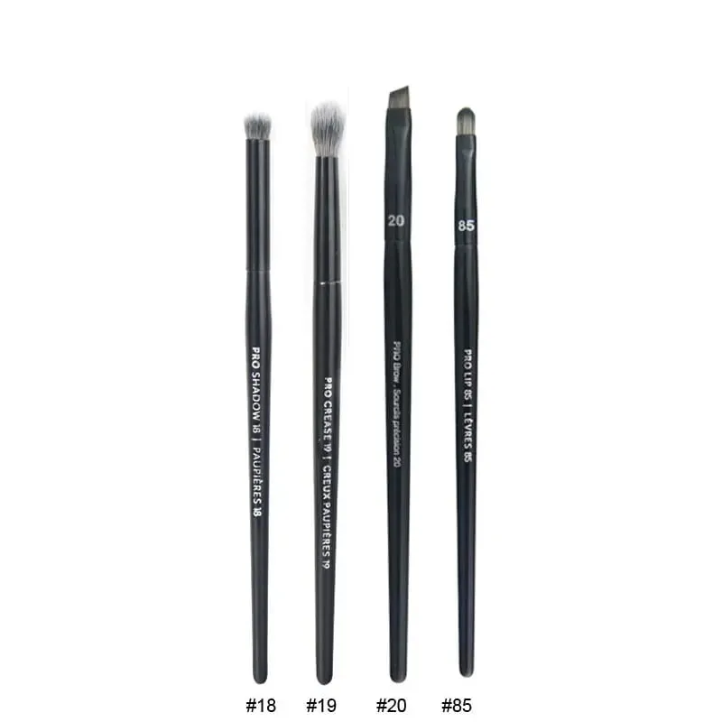 4st/set Pro Black Eye Shadow Makeup Borstar Läppbryn Precision Concealer Blend Syntetiskt hår Smudge Highlight Make Up Brush — image 15
