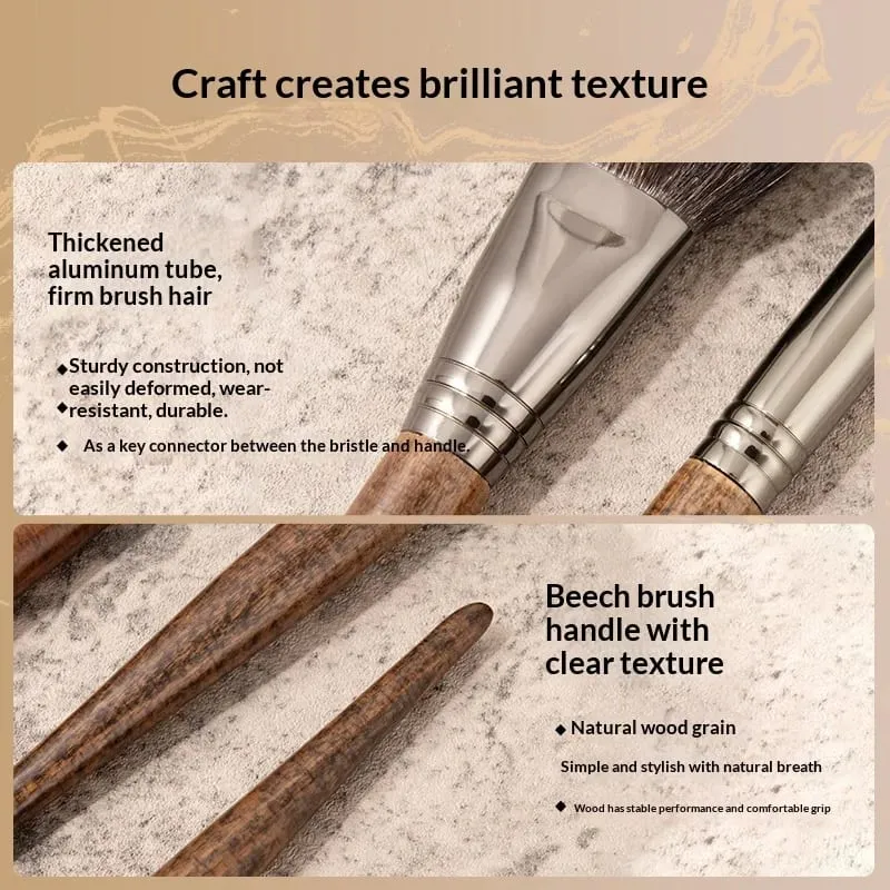 22-teiliges Make-up-Pinsel-Set aus Ziegenhaar: Lidschattenpinsel, Foundation-Puderpinsel, Konturen-Rougepinsel, kosmetische Make-up-Tools — image 3