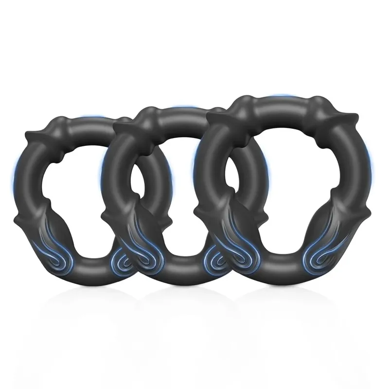 Cock Ring Reusable Silicone Penis Ring Delayed Ejaculation Penis Enlargement Dick Enlarger Semen Semen Lock Ring Sex Toy Men — image 1