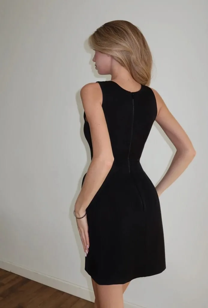 ผ้าคลุมไหล่มินิชุดผู้หญิงElegant Square-คอเอวCinchingแขนกุดSlimสั้นLady 2026 ใหม่ห้องพักช่วงวันหยุดGowns — image 5
