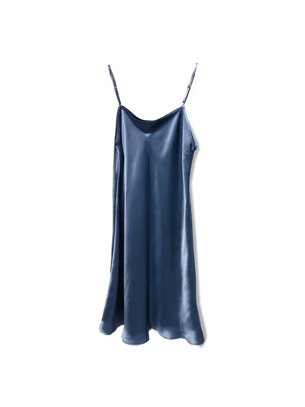 SuyaDream – Mini robe en soie véritable pour femme, 19mm, sans manches, couleur unie, bretelles Spaghetti, vêtements de nuit élégants et chics, 100%, 2025 — image 10
