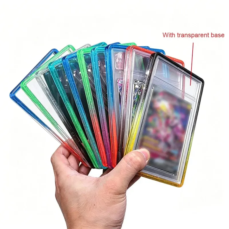 TPU deska s třpytivým nárazníkem Držák pouzdra Ochranné pouzdro na displej s průhlednou zadní stranou pro 35PT Graded Trading Card — image 5