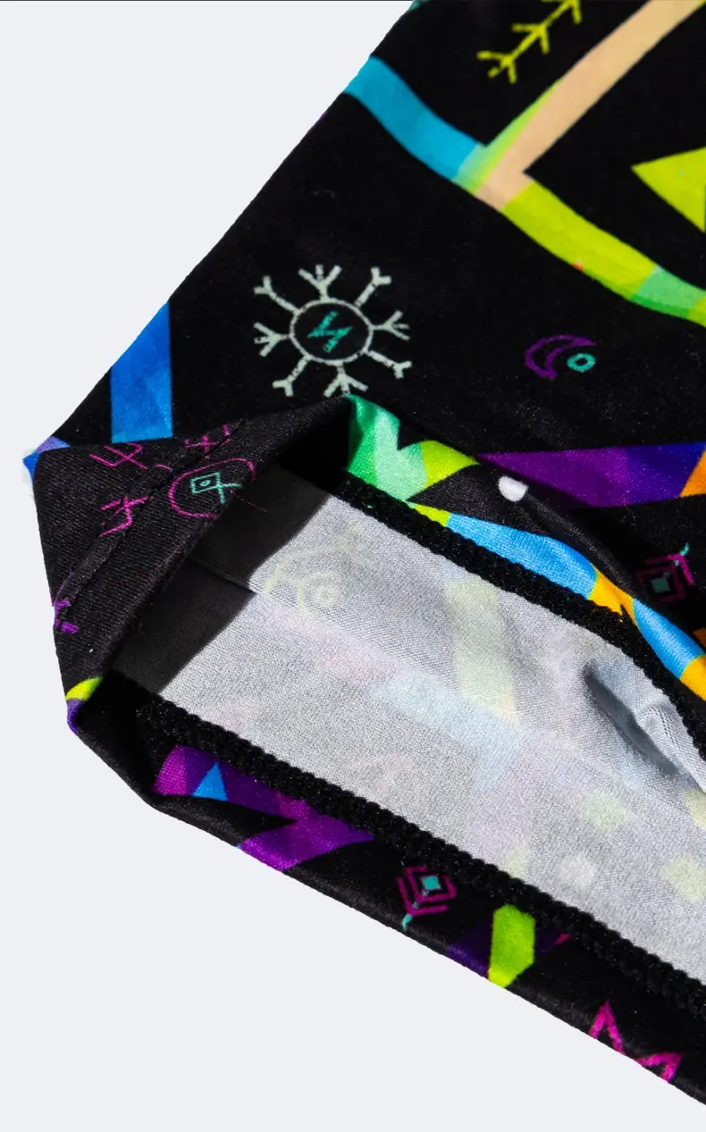 5 pezzi Intimo da uomo con stampa graffiti, pixel, cyberpunk, boxer comodo, casual e alla moda — image 5