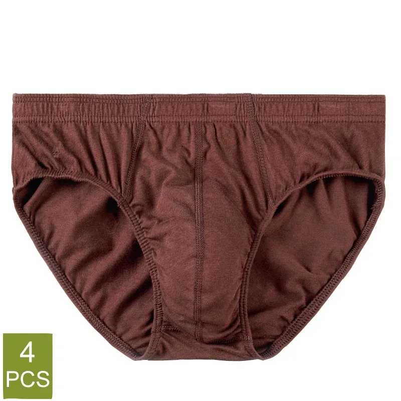 4 Pcs/Lot Men's 100% Cotton Breathable Briefs Comfortable Male Underwear Lingerie Panties Underpants Plue Size Xl -5Xl — image 9