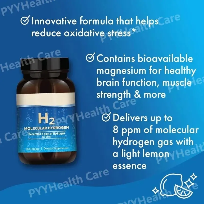 Hydrogène moléculaire H2 – Favorise le vieillissement sain, l'énergie cellulaire et la santé du cerveau – avec magnésium élémentaire 90 comprimés sans OGM — image 3