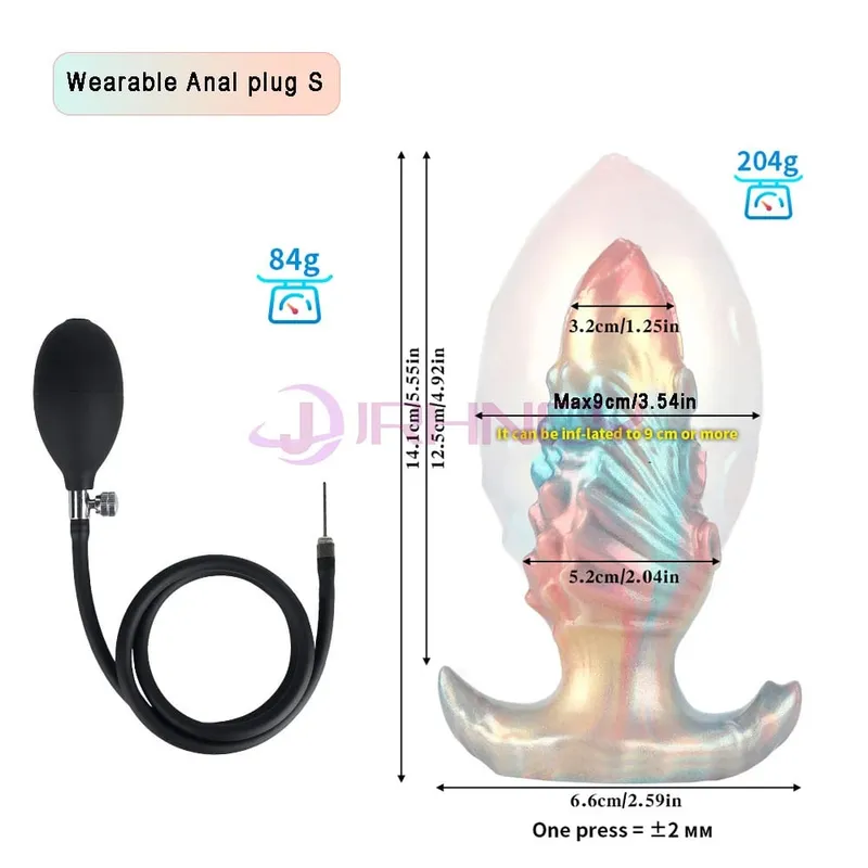 Dog Knot anální dilda nafukovací Buttplug max 11cm obrovský anální dilatační kolík sexuální hračky pro ženy muži BDSM G-Spot masáž prostaty — image 9