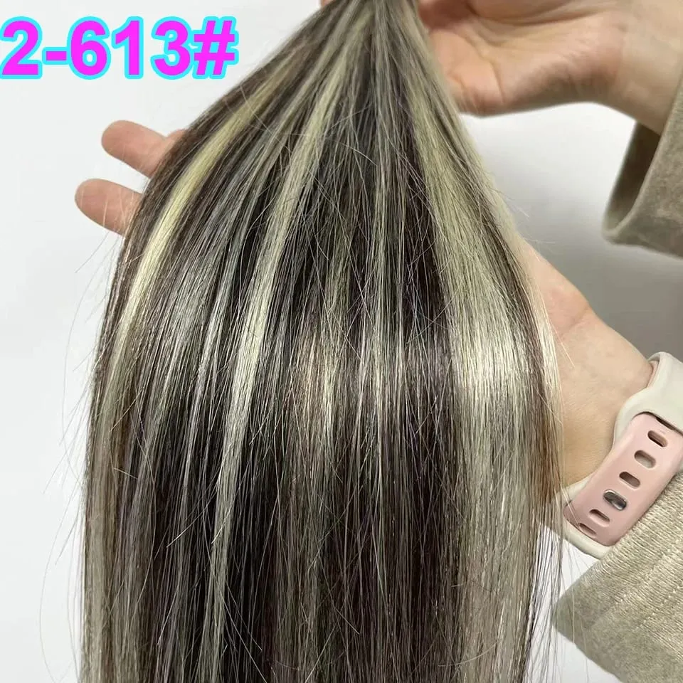 Human Hair Bulk No Weft 100% Bundles 613 Straight Highlight Original Bulk Extensions Russian Natural Unprocessed Blonde Hair — image 27
