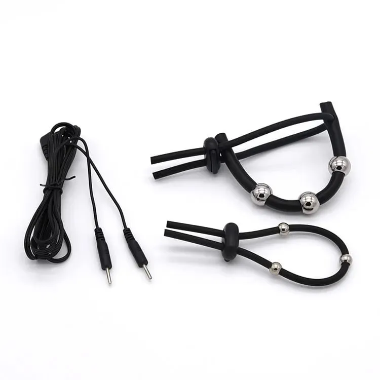 Anneau de pénis à choc électrique, électrostimulation du pénis, anneaux de Massage, jouets à thème médical pour hommes, accessoires de produits sexuels pour adultes — image 25