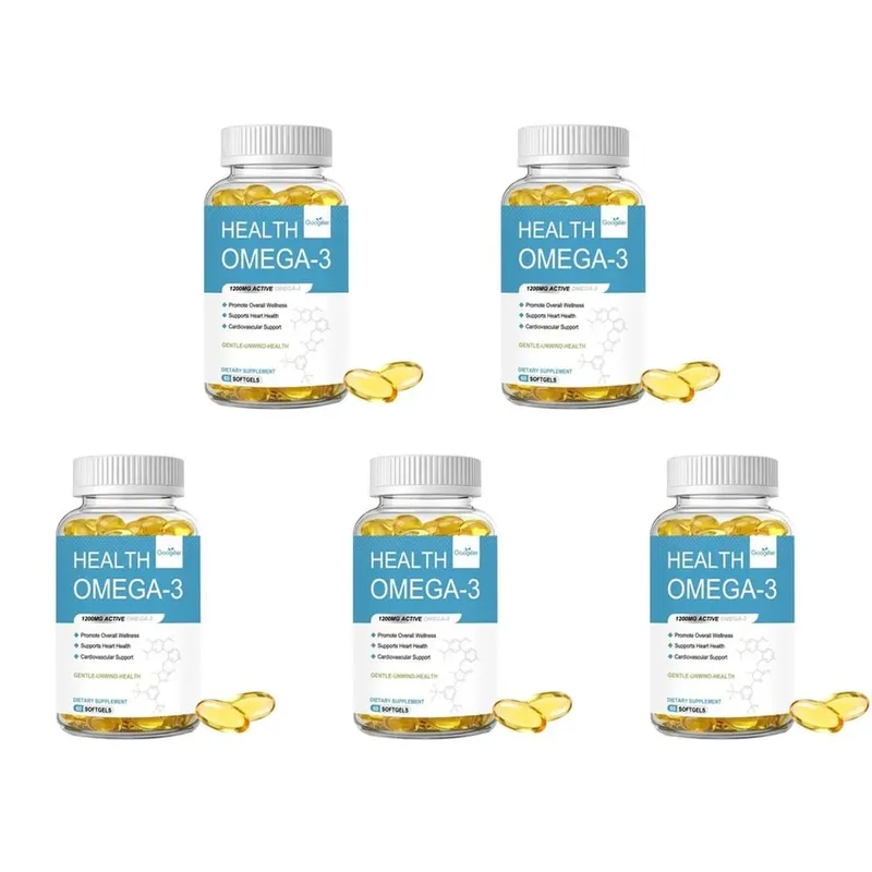 Omega-3 Softgels with 1200 Mg Active Omega-3 EPA and DHA Vitamin D3 and Vitamin E for Heart Health Support 60 Softgels — image 11