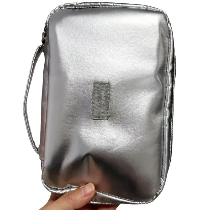 PA CARRIER COMBO POUCH Sac de rangement pour pinceaux de maquillage et cosmétiques noir et argent pour voyage — image 6