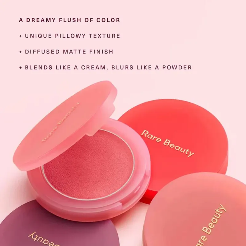 Rare Beauty Cream Blush เนื้อมันฝรั่งบดที่นุ่มฟู เกลี่ยให้เรียบเนียนเพื่อสร้างแก้มที่เปล่งประกายอย่างเป็นธรรมชาติ — image 3