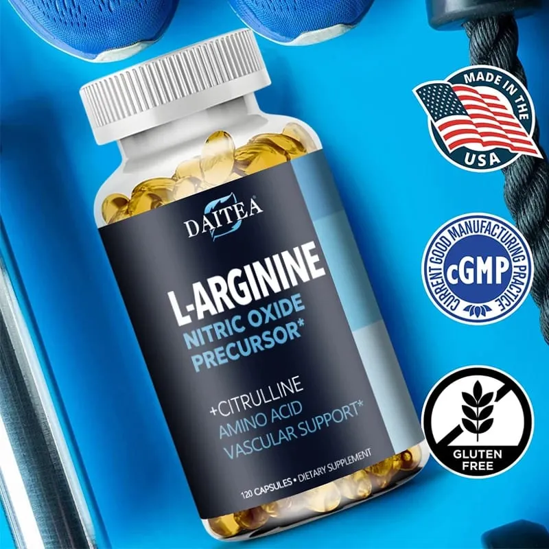 Supplément Daitea L-Arginine - Pour la force énergétique et le soutien de l'endurance pendant l'exercice | Masse musculaire sans OGM — image 5