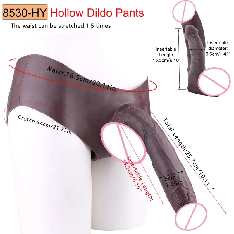 Duże, puste spodnie silikonowe typu Dildo Premium, nadające się do noszenia, hiperrealistyczne, wkładane nakładki na penisa, intymne zabawki do noszenia dla dorosłych — image 24
