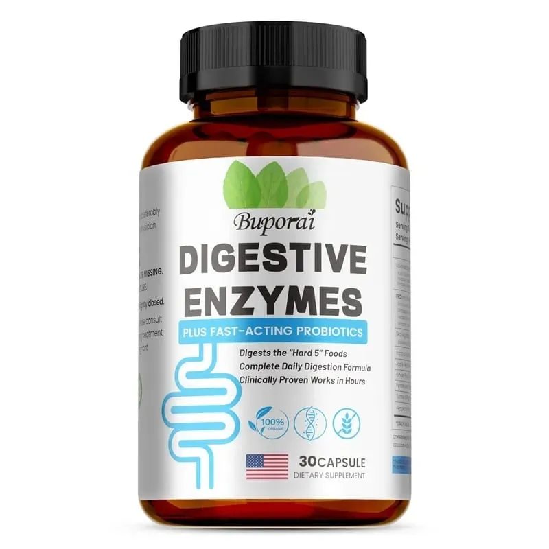 Digestive Enzymes Supplement - Digestion and Intestinal Health for Adults Men and Women Promotes Nutrient Absorption