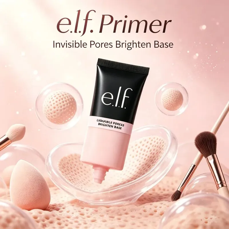 Elf. Flüssiger, porenloser Kitt, Grundierung, Creme, Textur, Gesichts-Make-up-Basis, Porenminimierung, Ölkontrolle, Makellose Hautkosmetik — image 5
