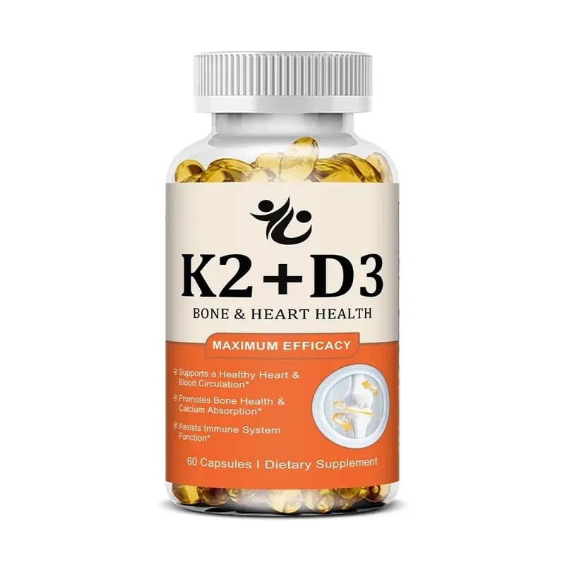 ビタミン D3 + K2 カプセルは、カルシウムの吸収をサポートします。 骨と関節の健康をサポートします。 心血管機能と免疫系の健康をサポートします。 — image 8