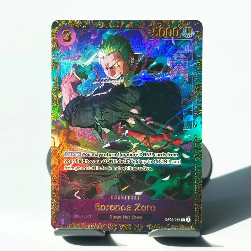 One Piece Roronoa Zoro Series Set Championship Treasure Cup Promo Anime Collectibles Carte replica fai da te Carta texture — image 5