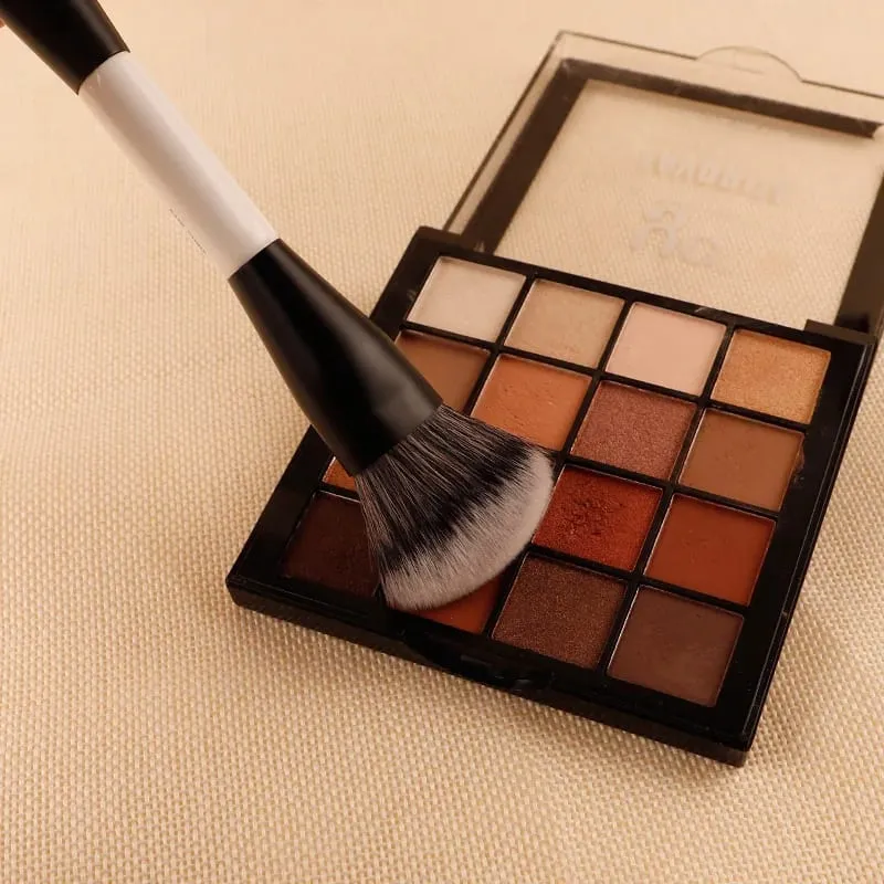F4 Doppelseitiger Foundation-Gesichtspinsel. Doppelseitiger Make-up-Pinsel für Puder, Rouge, Kontur und Lidschatten, Concealer — image 2