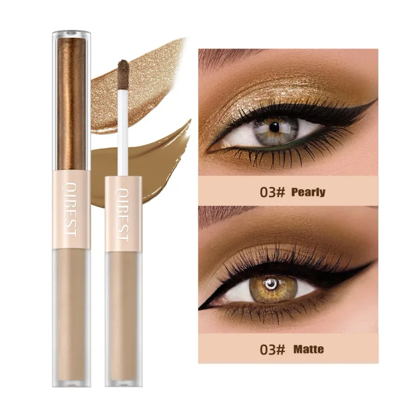 2 In 1 Stick Pearly Matte Lidschatten Creme Glatte Nude Augen Make-Up Flüssige Kontur Schatten Stick Wasserdicht Schimmer Hohe licht Stift — image 10