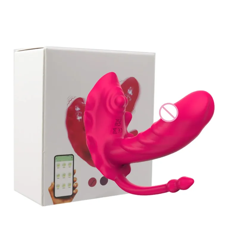 Wearable G Spot Dildo Vibrator Long Distance App Remote Control Panty Butterfly 9 Vibrating Mode Female Adult Sex Toys for Women