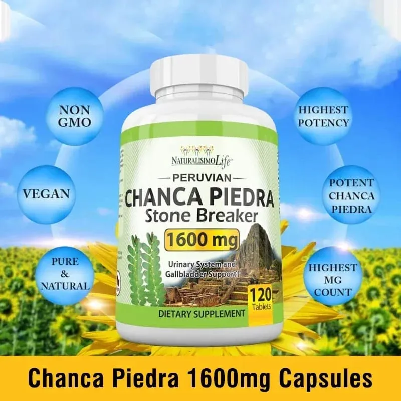 Chanca Piedra Capsules 1600mg - Urinary Tract Support Non-GMO Supplement Kidney Stone CrushingSupplement — image 2