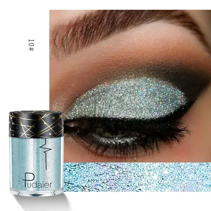 Ny Glitter Øjenskygge Professionel Makeup Monokrom skinnende Øjenskygge Pailletter Universal Party Cosmetic — image 18