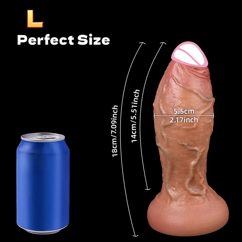XXL ขนาดใหญ่ที่ใหญ่กว่าสมจริง Dildos ซิลิโคนหนา Anal Dildo Expander หนาอวัยวะเพศชายของเล่นสำหรับผู้ใหญ่ Masturbation Butt Plug 18 +