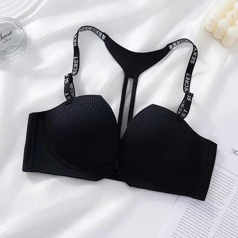 2025 Nahtloser, rückenfreier Push-up-BH mit Vorderverschluss und Y-förmigen Buchstabenträgern, Anti-Durchhängen, für sexy Damen-Dessous — image 8