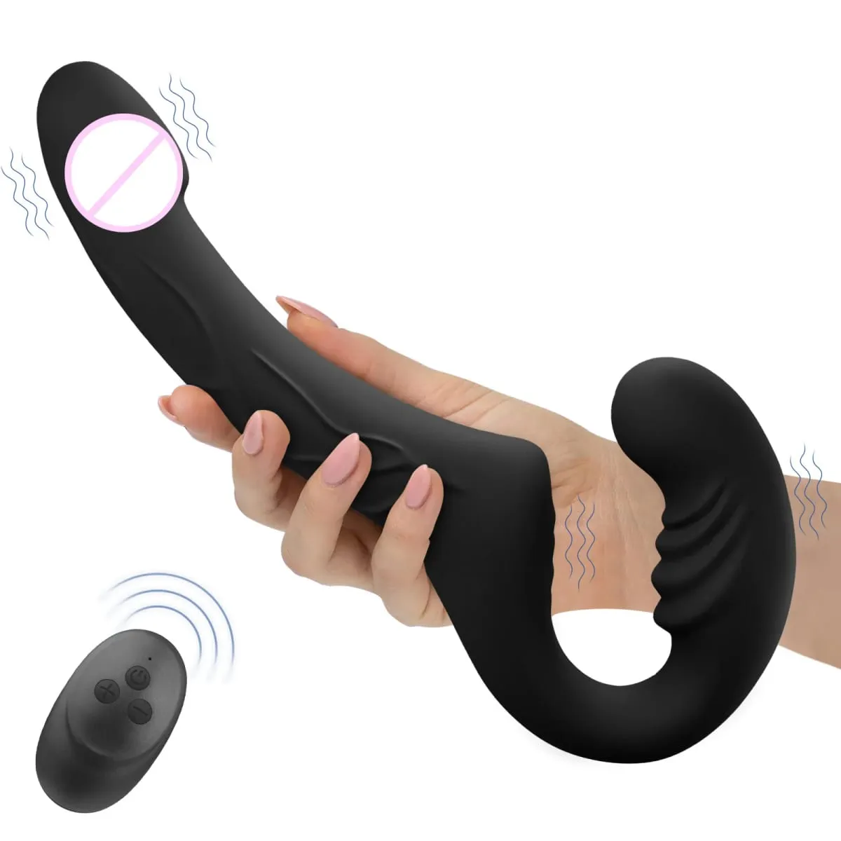 Strap-on da 6 e 4 pollici su un vibratore a doppia faccia con 10 forti vibrazioni del punto G del clitoride anale e giocattoli sessuali lesbici — image 6