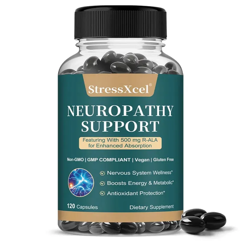 Neuropatie Kapsle Bylinná směs Antioxidant Podpora Denní Nervy Wellness Tělo Metabolismus Buněčná vitalita a nálada Klid