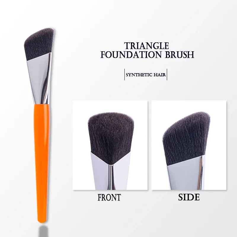Driehoek Foundation Brush Schuine Contour Foundation Cream Vloeibare Bronzer Make-up kwasten Kristallen handvat Foundation Make Up Tool