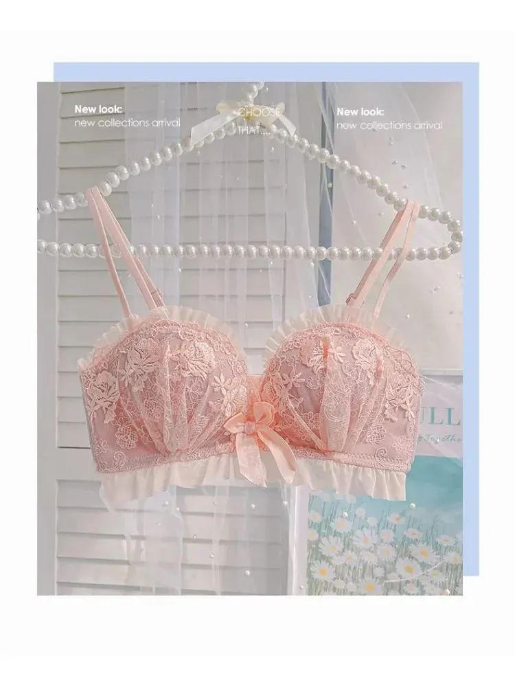 Küçük Göğüsler için Kablosuz Push Up Sütyen Sarkma Önleyici Dantel Bralette Kadın Yastıklı Olmayan İç Giyim Geliştirmek ve Kaldırmak için Konfor Sütyen — image 4