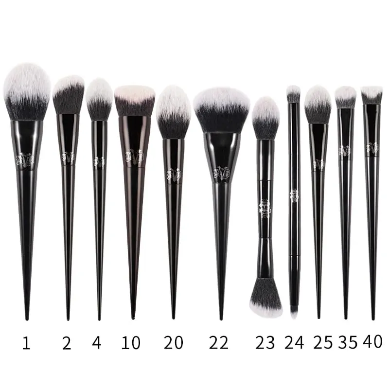 Kat Von D ensemble de pinceaux de maquillage et Kit fond de teint Blush surbrillance correcteur poudre sculptant pinceau fard à paupières marque KVD pinceau de maquillage — image 8