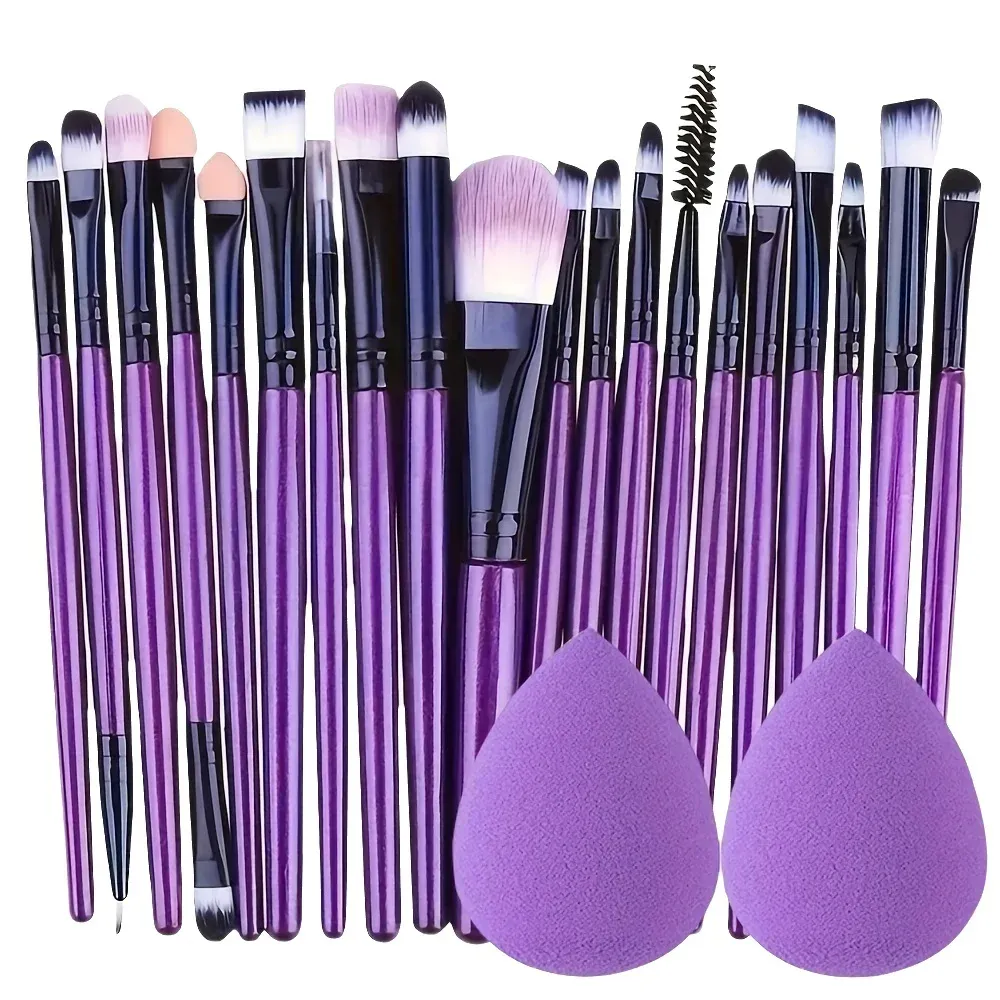 Conjunto de pincéis de maquiagem para os olhos, 20 peças, portátil, macio, ferramentas de beleza, base, sombra, delineador, multifuncional, iniciante — image 1