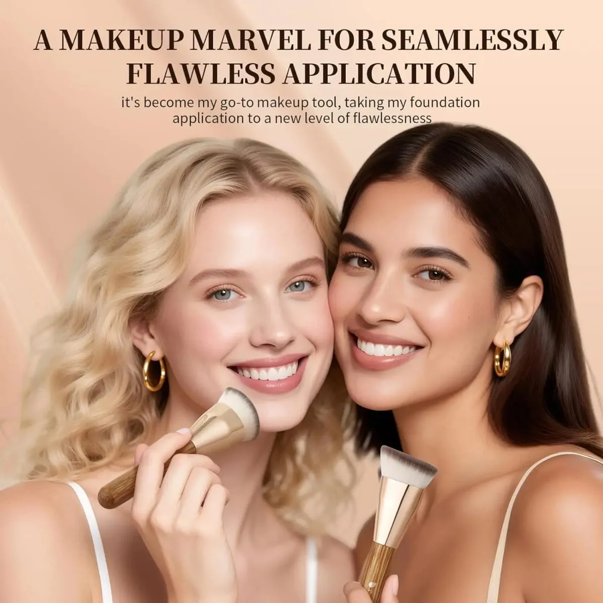 DUcare Angled Foundation Brush แปรงแป้งครีมมืออาชีพ Contoured Blending และ Buffing Face แต่งหน้าเครื่องมือเครื่องสำอาง — image 5