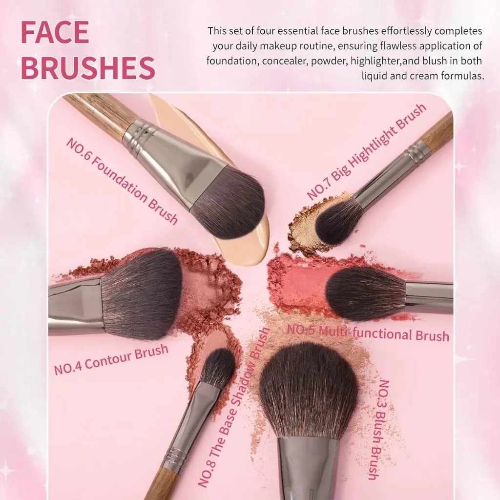 OVW Makeup Brushes Set Professionell makeupborste för Foundation Face Eyeshadow Makeup XQ3-24 — image 3