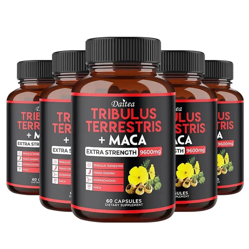 Tribulus Terrestris Capsules 7000 mg avec Maca Ginseng et Ashwagandha Energy Focus musculaire et soutien à l'endurance pour hommes — image 9