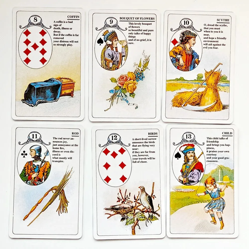 Mlle Lenormand Deck 9*6cm 36 kaarten esoterische waarzeggerij gedrukt op 350GSM dubbel-reliëf Cardstock — image 5