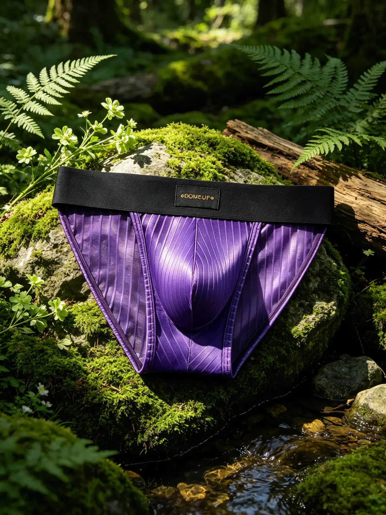 Heren lage taille driehoek korte glanzende pure verticale streep ontwerp U Ardennen Pouch Comfort zomer mannelijk ondergoed DP925 — image 9