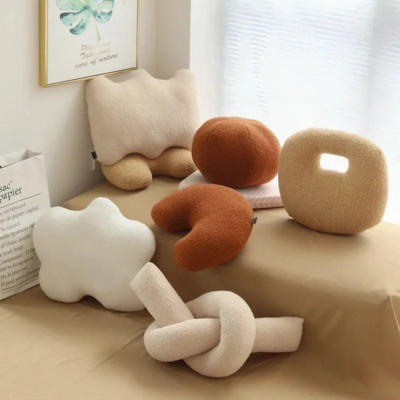 New Nordic Ball Solid Color Cushion Stuffed Flower Plush Pillow for Sofa Waist Office Cushion Kid Toy Gifts Home Decoration — image 2