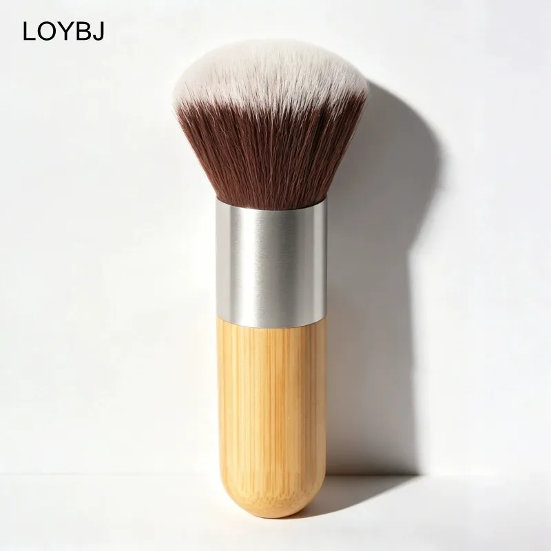 Bamboe handvat Foundation Brush Los poeder Make-up kwasten Blush Contour Vloeibare Foundation Cream Professionele gezichtsschoonheidstools — image 5