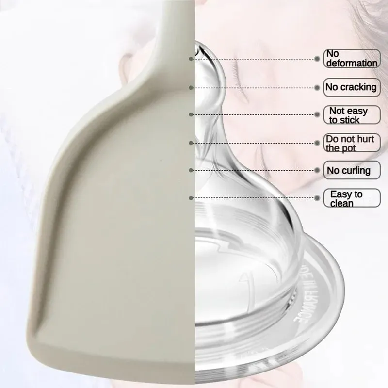 Juego de 1/2/3/4 espátula de silicona gris y blanca, juego de cuchara para sopa, sartén antiadherente, herramientas de cocina, kit de cocina