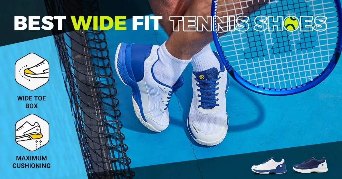 FitVille Scarpe da Tennis Professionali da Allenamento a Larghezza Larga 2E da Uomo, Traspiranti, Leggere, Antiscivolo, Dotate di Supporto per l'Arco, da Indossare Tutto il Giorno — image 9