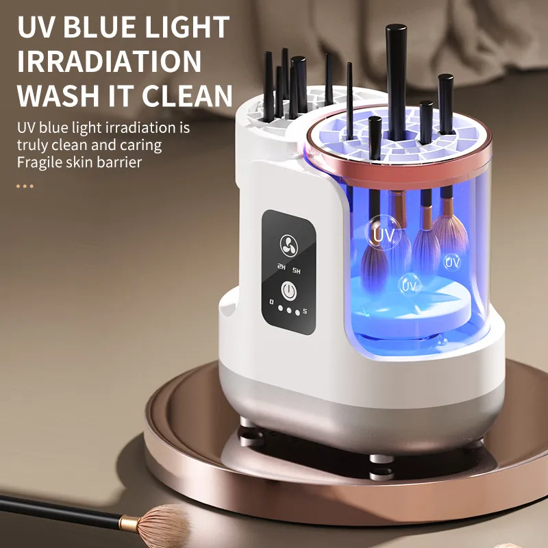 3 IN 1 USB 電動メイクブラシクリーナーマシン自動速乾性ポータブル化粧ブラシ洗浄および乾燥ツール