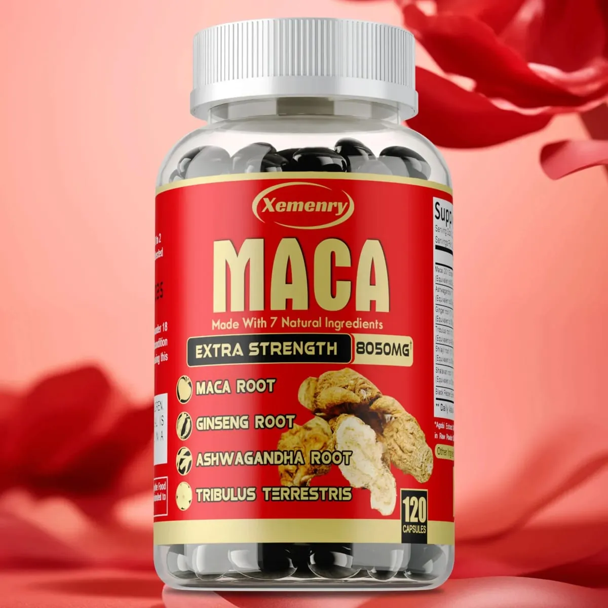 Maca-Wurzel-Kapseln – mit Ginseng und Ashwagandha zur Unterstützung der Energieausdauer und zur Verbesserung der Muskelmasse — image 6