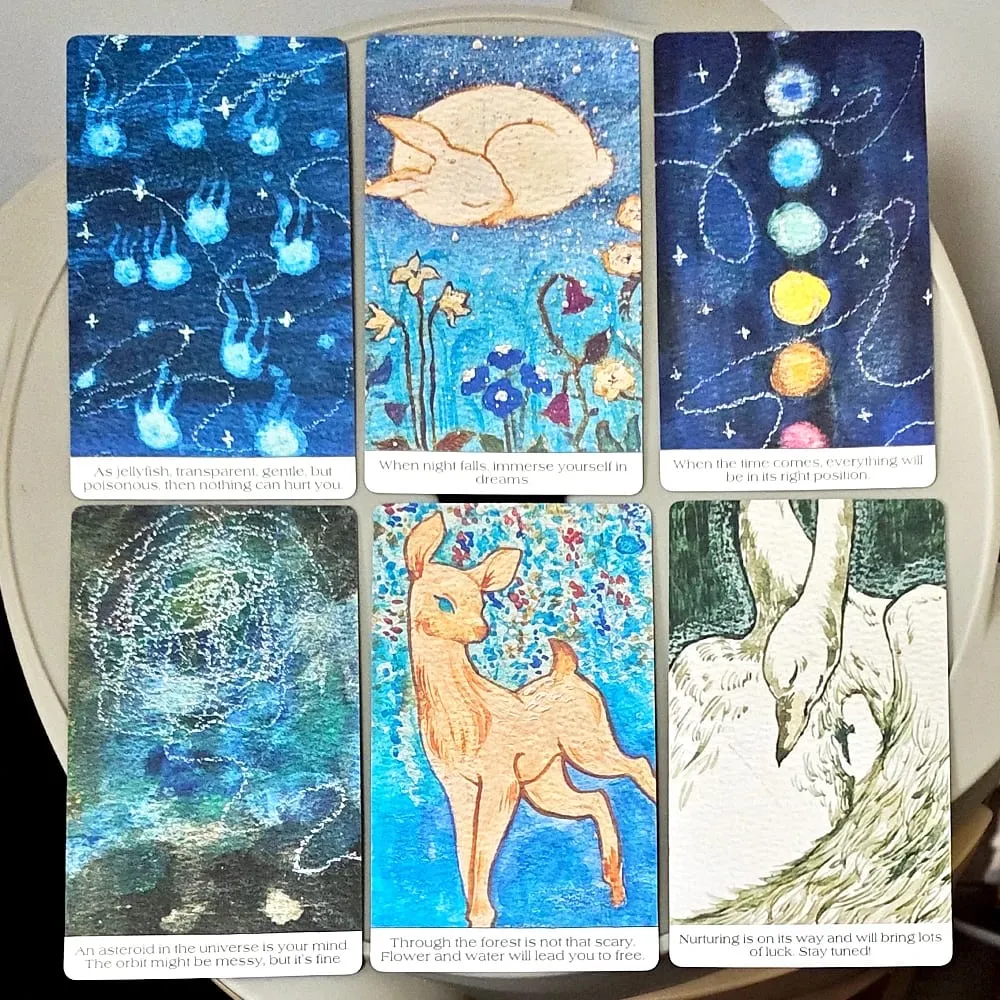 Think Oracle Deck 12*7cm 35 Sezgi ve Duygusal Dayanıklılık için El-Boyalı Kartlar Çift Kabartmalı Kart Stoğu — image 5
