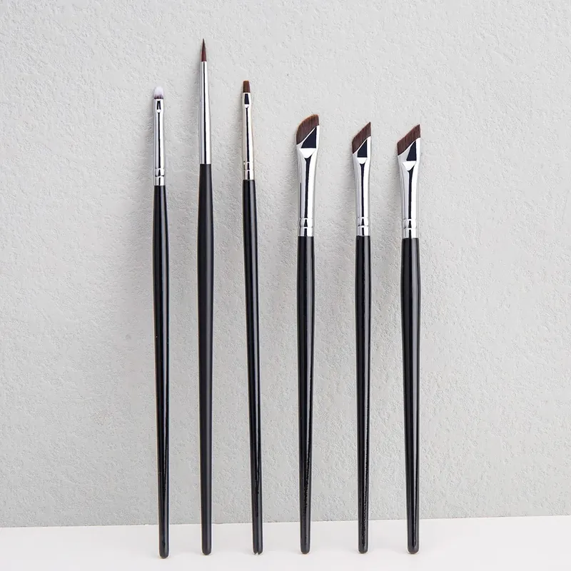 5/6PCS Dünne Gel Eyeliner Make-Up Pinsel Eyeliner Pinsel Sets Flache Top Eyeliner Concealer Pinsel Eye Liner Detaillierte make-up-Tool